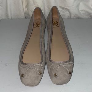 Tory Burch Laila Suede Bow Reva Ballet Flats